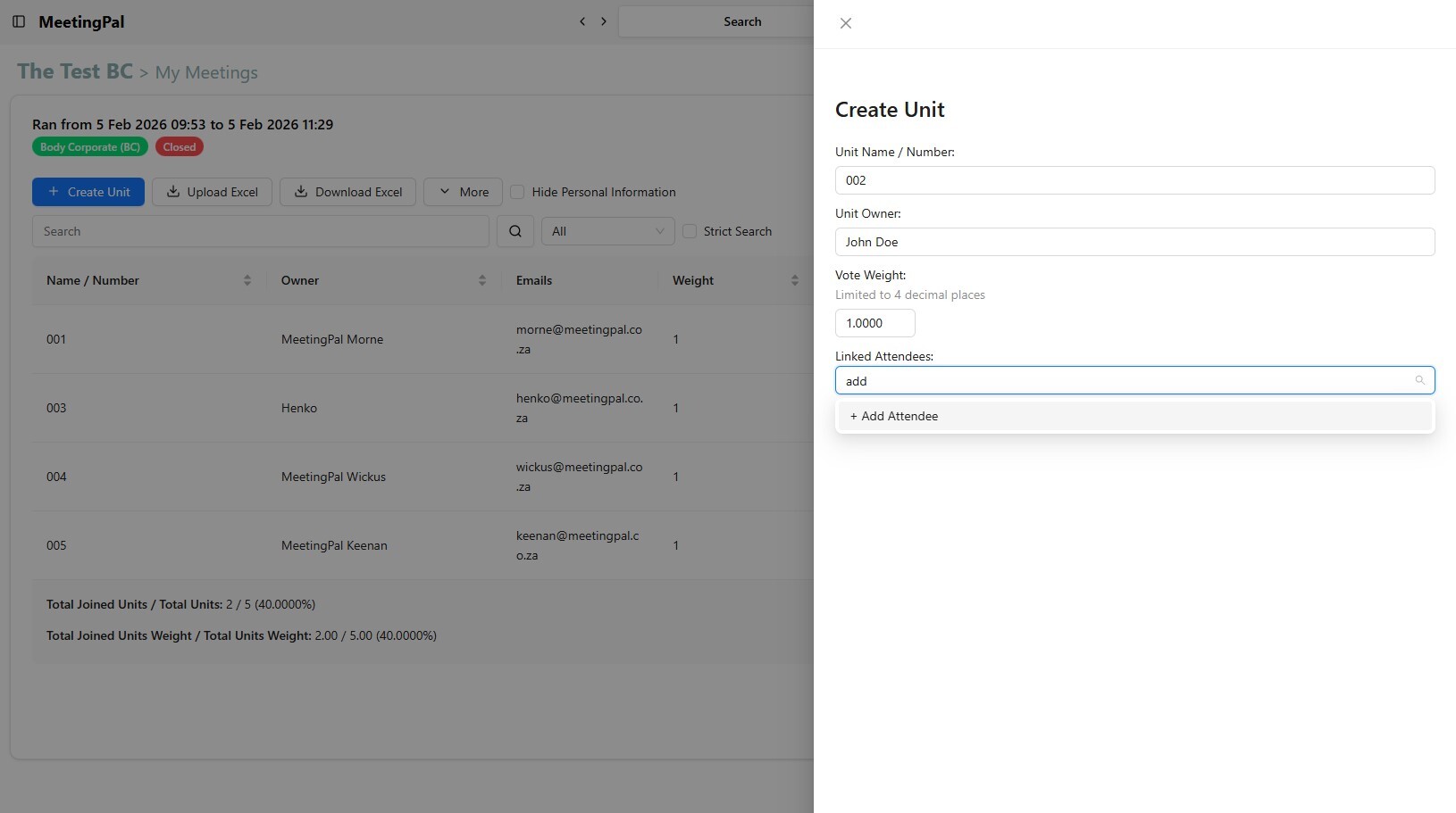 Please ensure you have a stable internet connection. If you do, consider downloading a new manual from admin.meetingpal.app