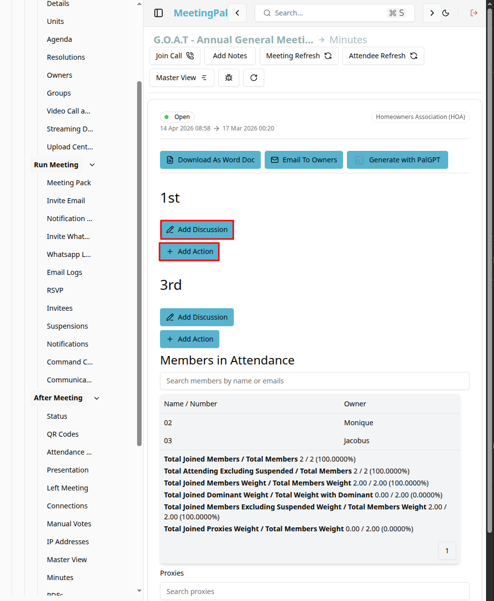 Please ensure you have a stable internet connection. If you do, consider downloading a new manual from admin.meetingpal.app