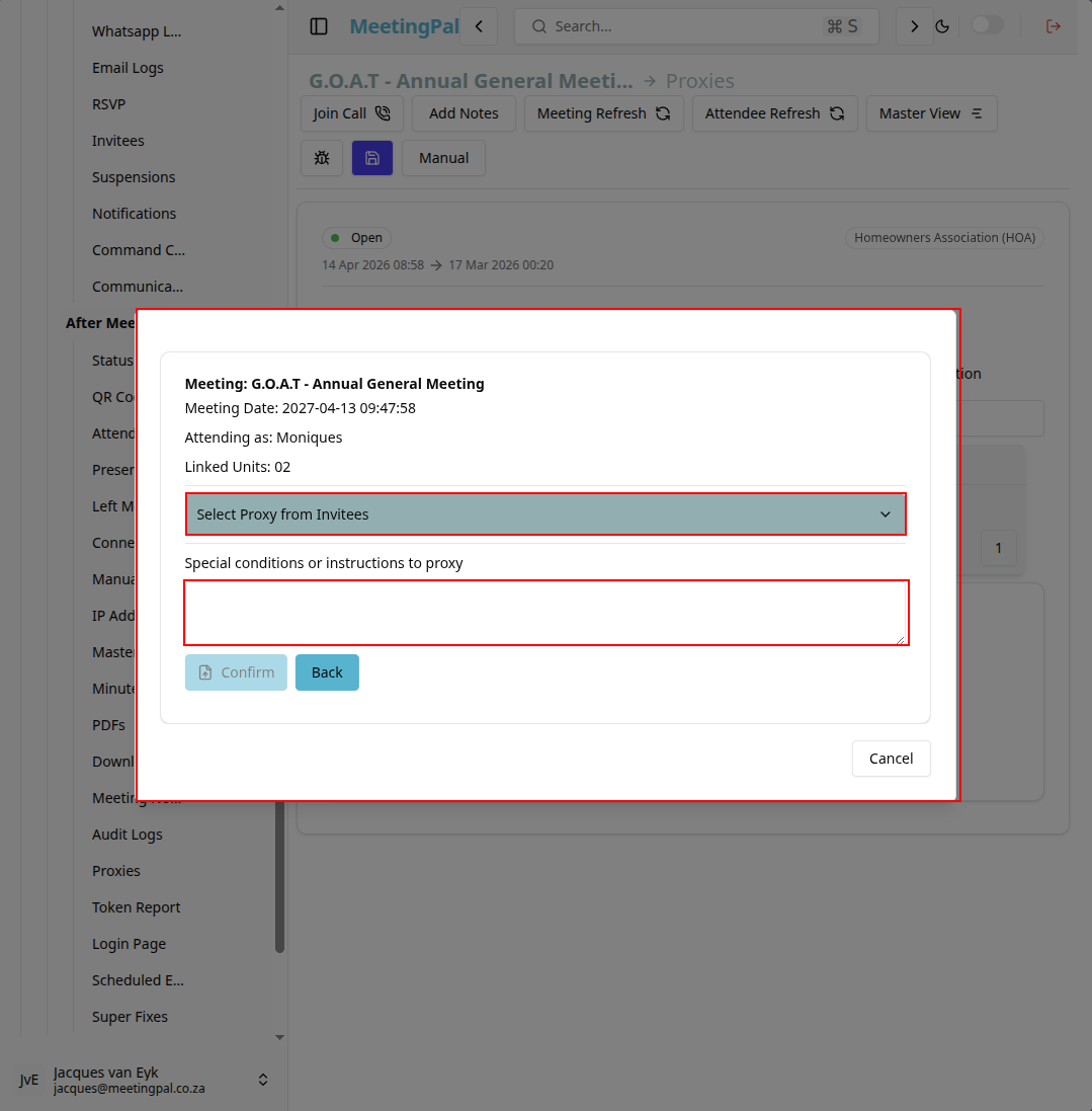 Please ensure you have a stable internet connection. If you do, consider downloading a new manual from admin.meetingpal.app