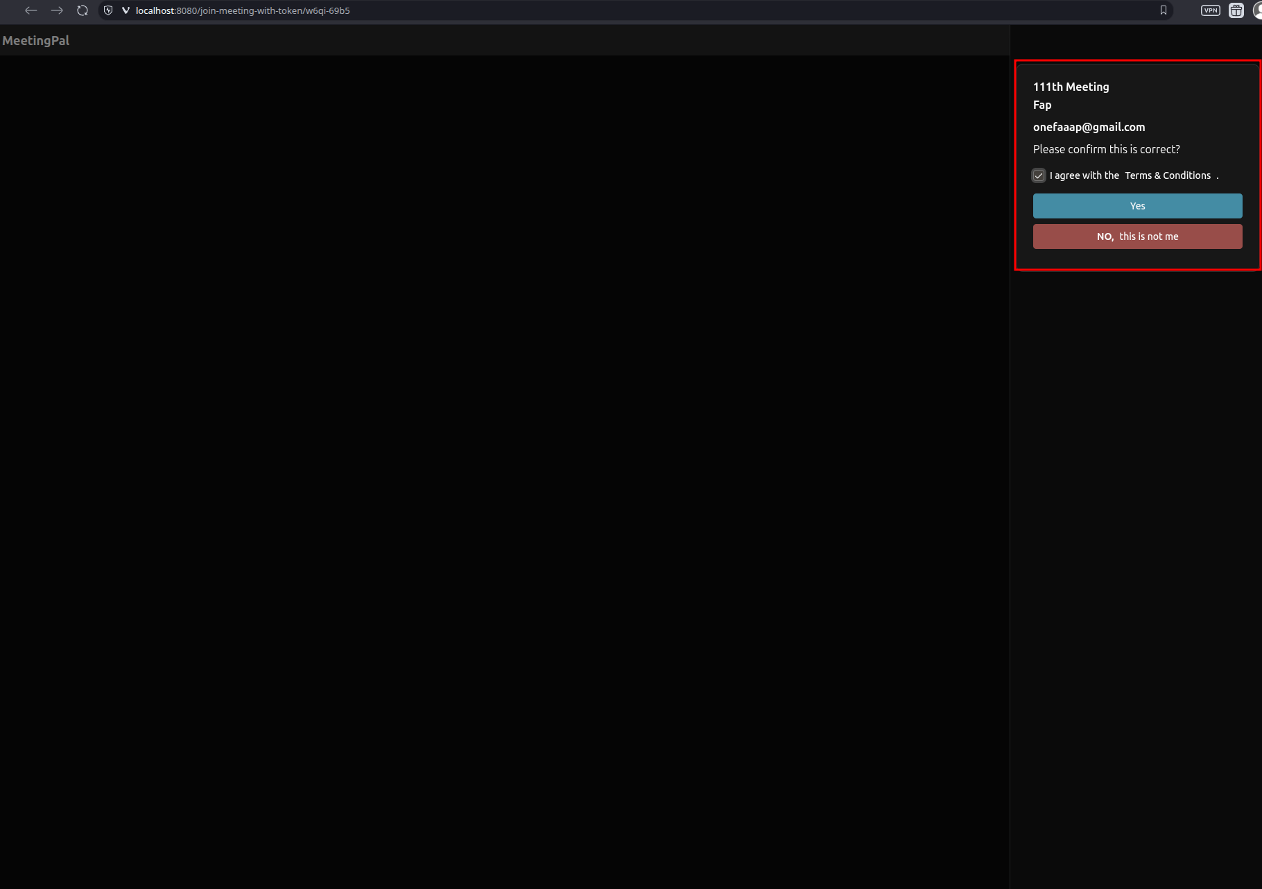 Please ensure you have a stable internet connection. If you do, consider downloading a new manual from admin.meetingpal.app