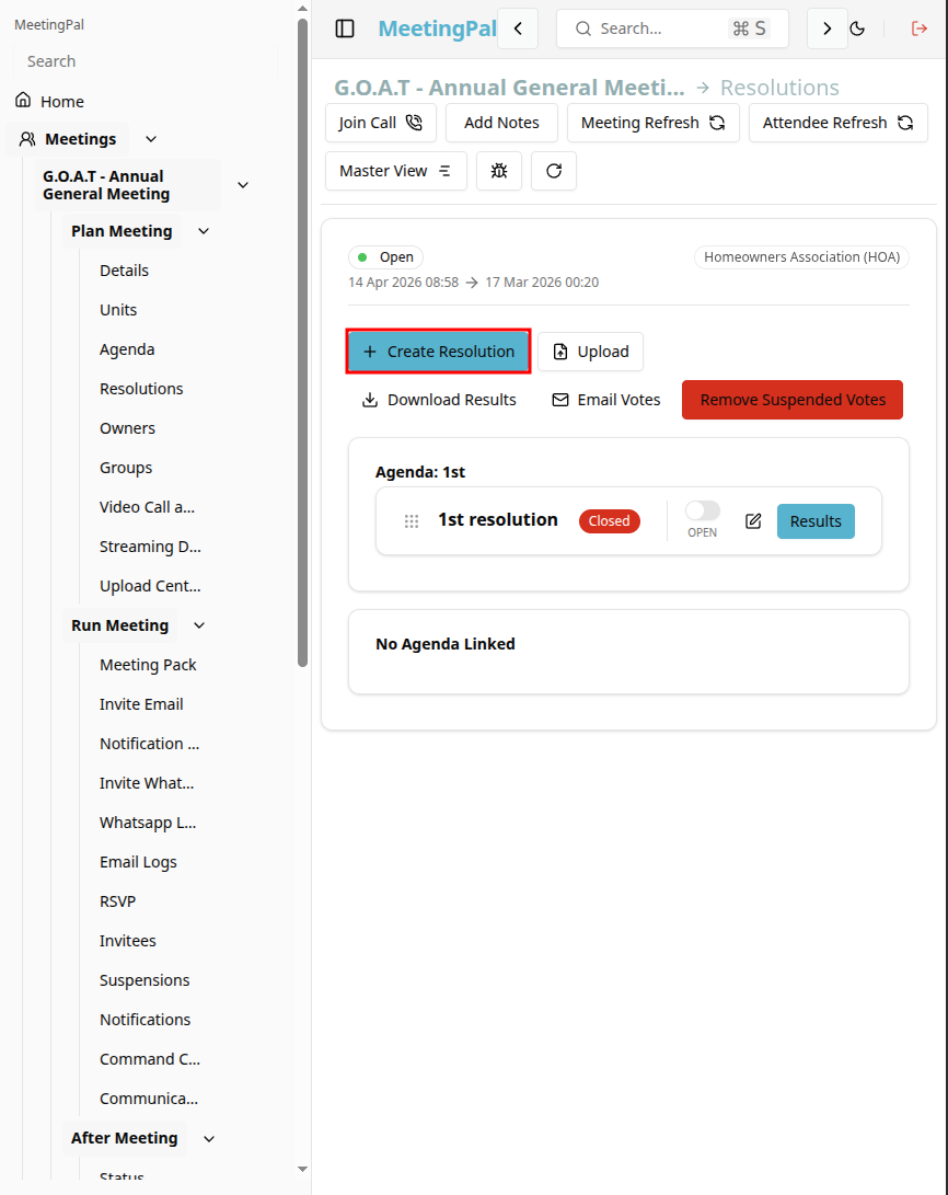 Please ensure you have a stable internet connection. If you do, consider downloading a new manual from admin.meetingpal.app