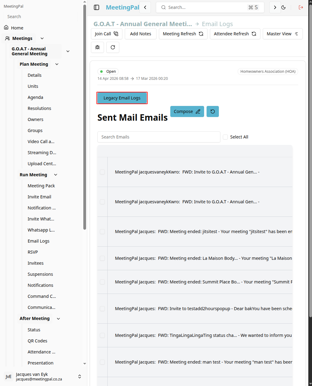Please ensure you have a stable internet connection. If you do, consider downloading a new manual from admin.meetingpal.app