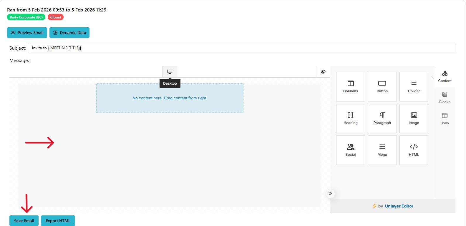 Please ensure you have a stable internet connection. If you do, consider downloading a new manual from admin.meetingpal.app