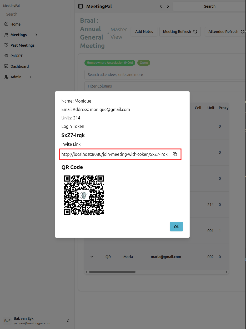 Please ensure you have a stable internet connection. If you do, consider downloading a new manual from admin.meetingpal.app