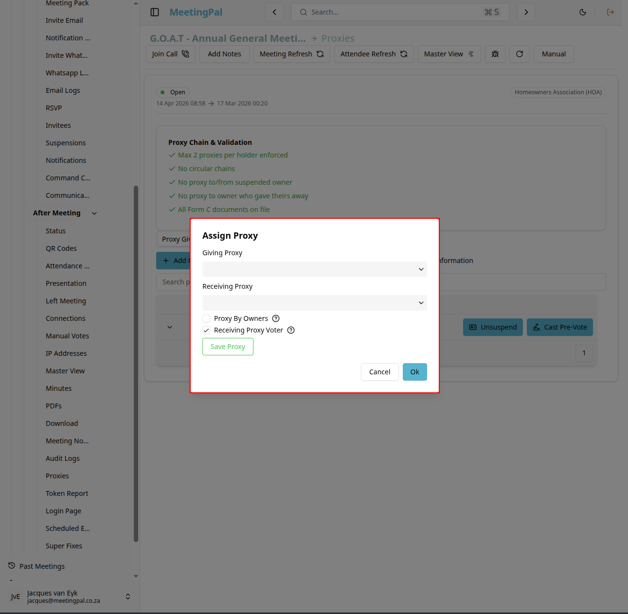 Please ensure you have a stable internet connection. If you do, consider downloading a new manual from admin.meetingpal.app