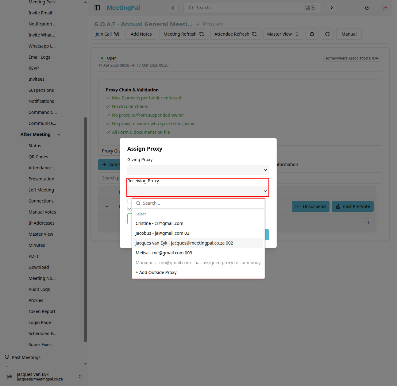 Please ensure you have a stable internet connection. If you do, consider downloading a new manual from admin.meetingpal.app