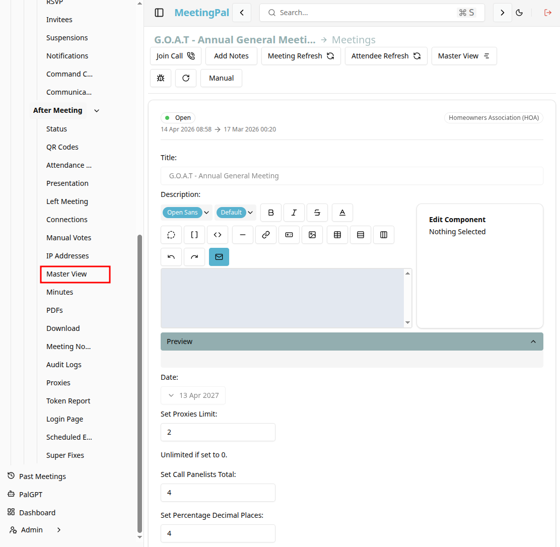 Please ensure you have a stable internet connection. If you do, consider downloading a new manual from admin.meetingpal.app