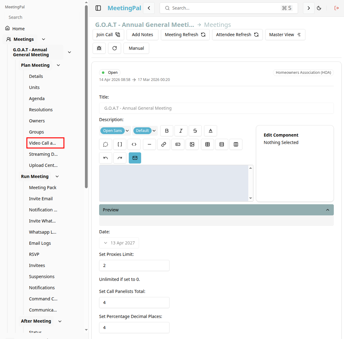 Please ensure you have a stable internet connection. If you do, consider downloading a new manual from admin.meetingpal.app